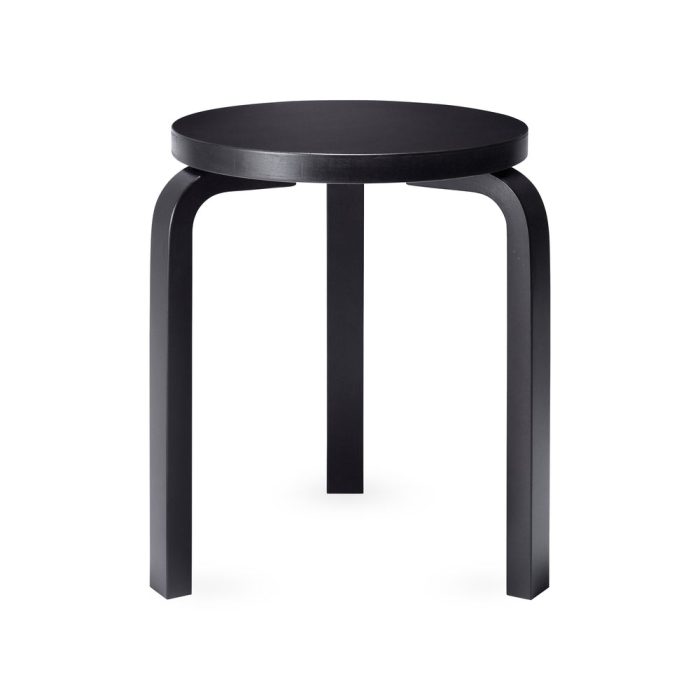 Artek Aalto Stacking Stool 60 – Black/ Black