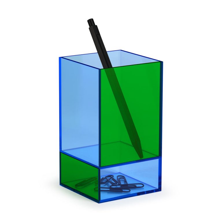 MoMA Colorplay Pen & Pencil Cup Holder – Blue / Green