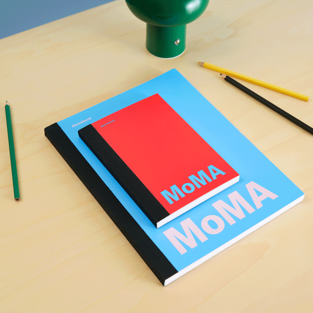 Colorful MoMA Sketchbook – 7h x 5w” Red/ Blue