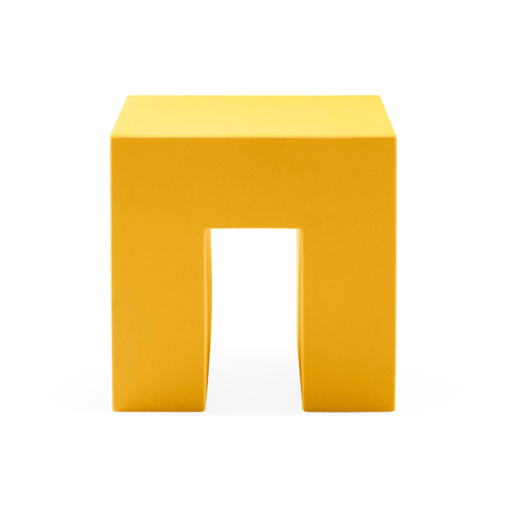 Vignelli Cube Stool from Heller – Yellow