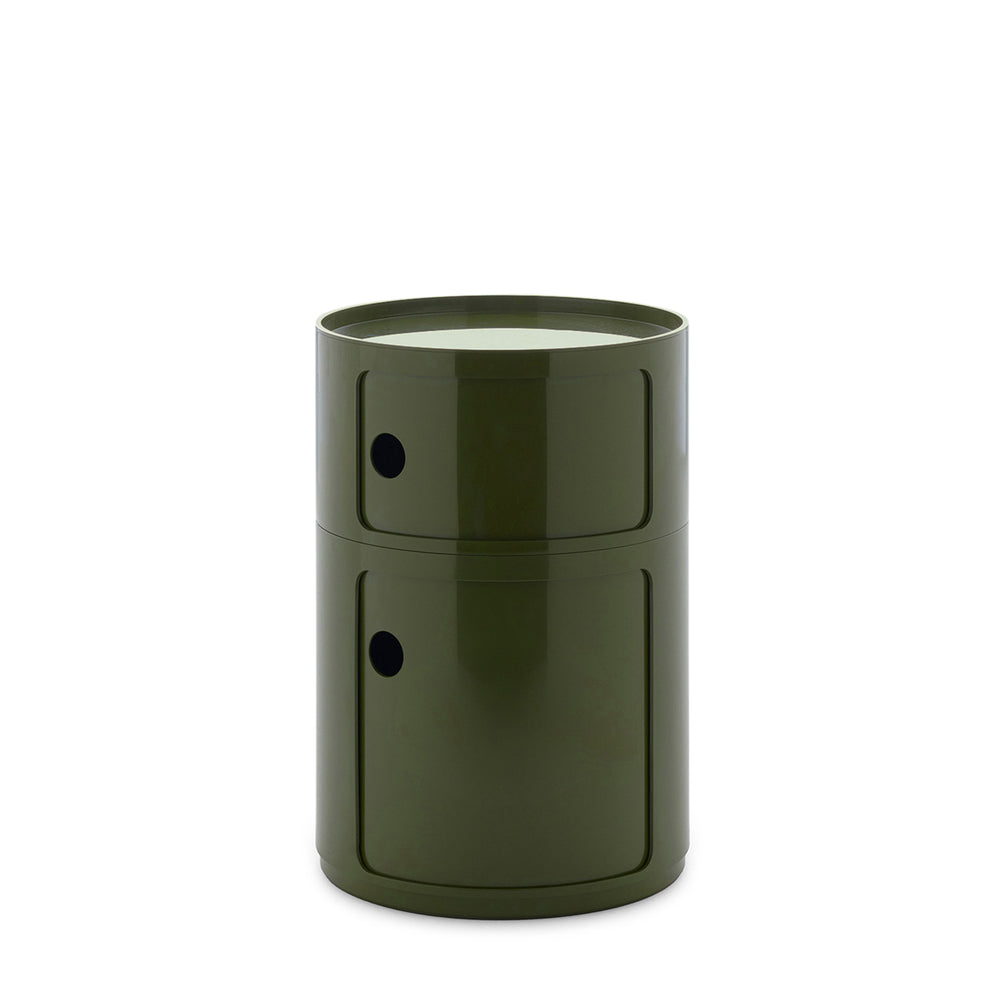 Kartell Componibili Classic Big 2 Tier Storage – Forest Green