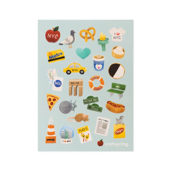 NYC Mini Ornament Vinyl Stickers – Set of 25
