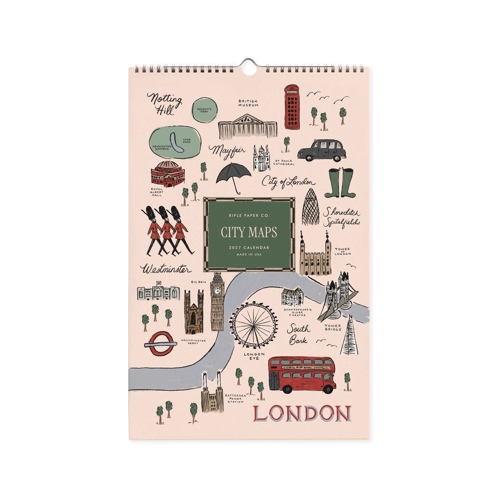 2027 City Maps Wall Calendar