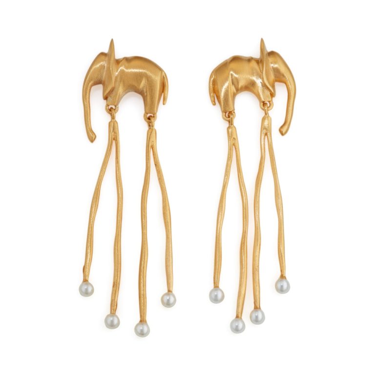 Salvador Dalí Gold-Plated Elephant Earrings
