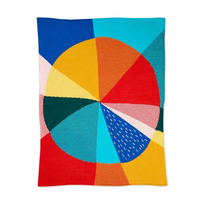 Pie Chart Color Wheel Cotton Blanket for Kids