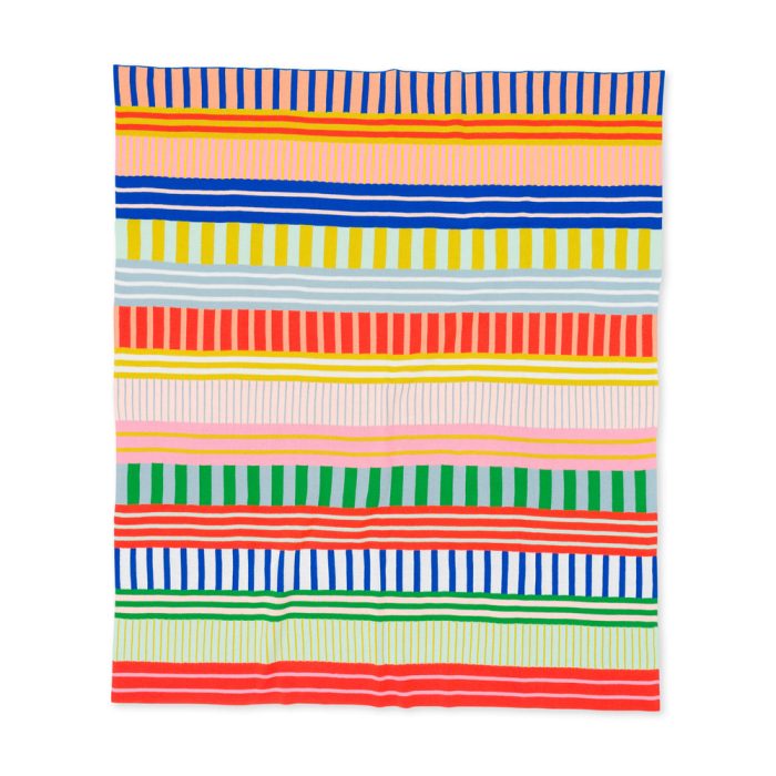 Verloop Patchwork Stripe Throw in Recycled Yarn