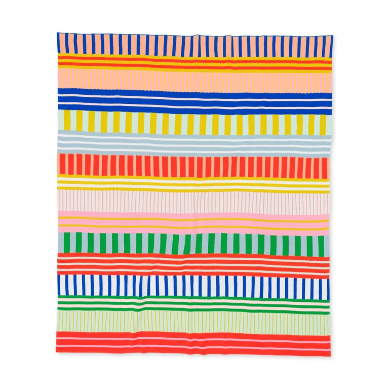 Verloop Patchwork Stripe Throw in Recycled Yarn