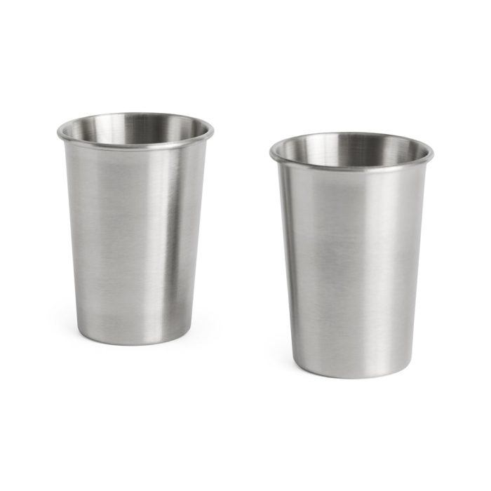 HAY Outdoor Market by Jasper Morrison Shop Steel Cups – Set of 2 – Small