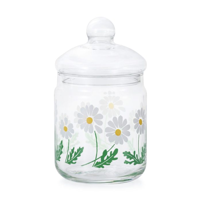 Retro Glass Jar with Lid – Growing Daisies