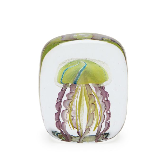 Jellyfish Glass Objet d’Art – Short Yellow