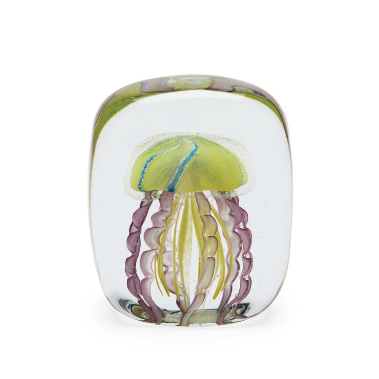 Jellyfish Glass Objet d’Art – Short Yellow