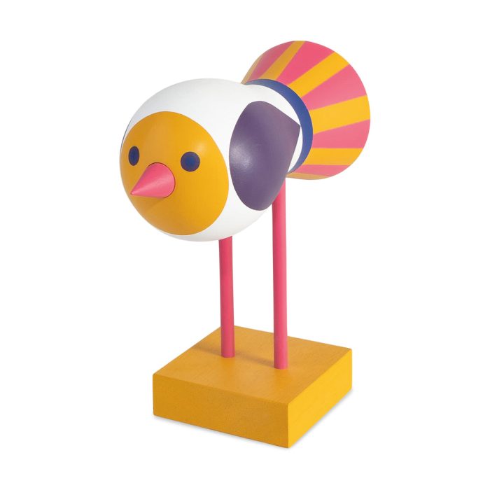Lisa Larson Wooden Bird Object – Yellow Base