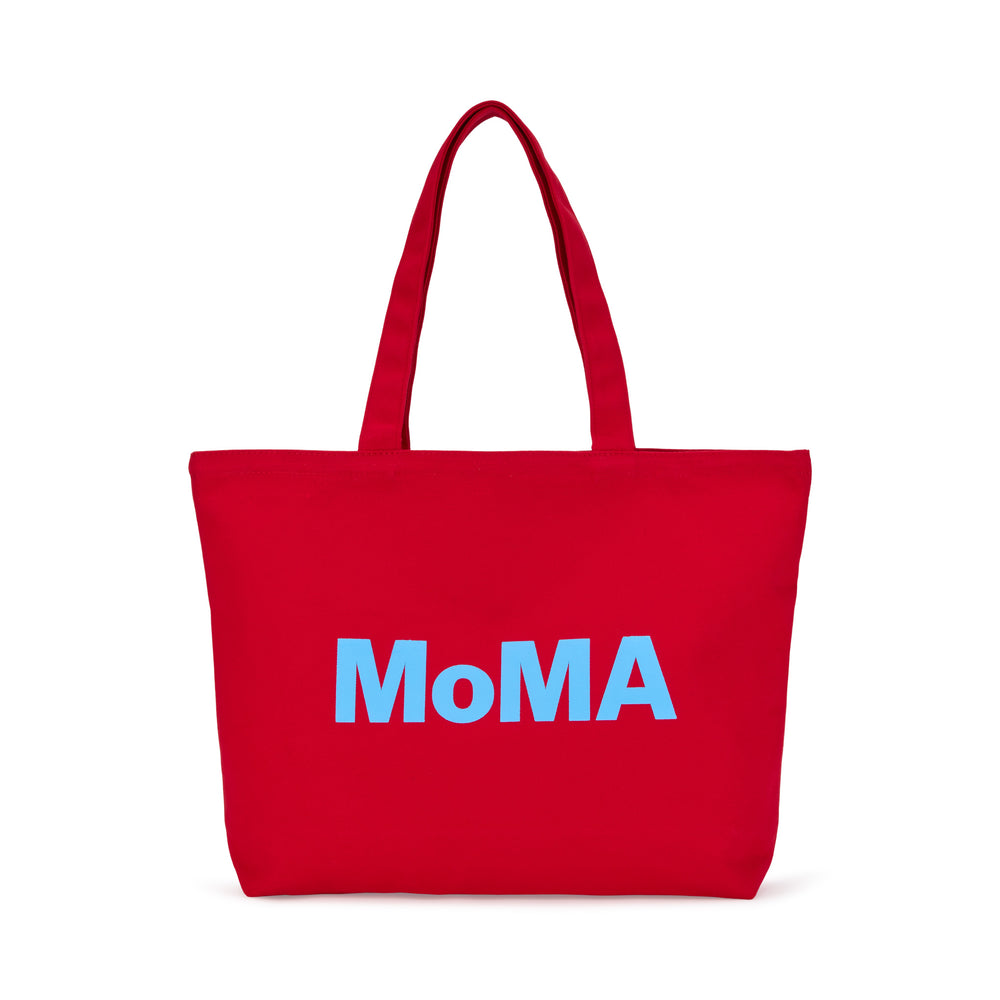 Colorful MoMA Tote Bag – Red/ Light Blue