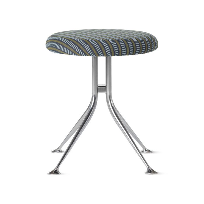 Alexander Girard Upholstered Stool from Herman Miller – Mexidot Turquoise/ Olive