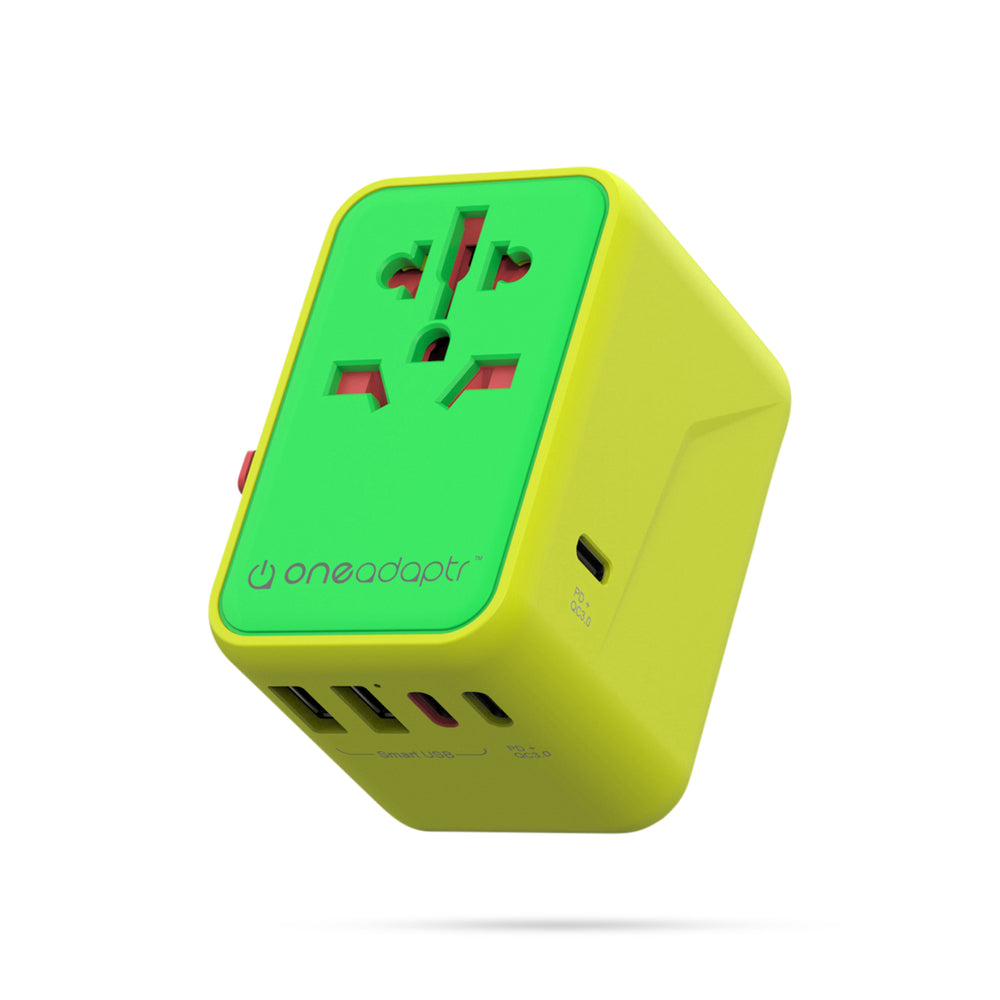 OneAdaptr International Travel Adapter & Charger – Green