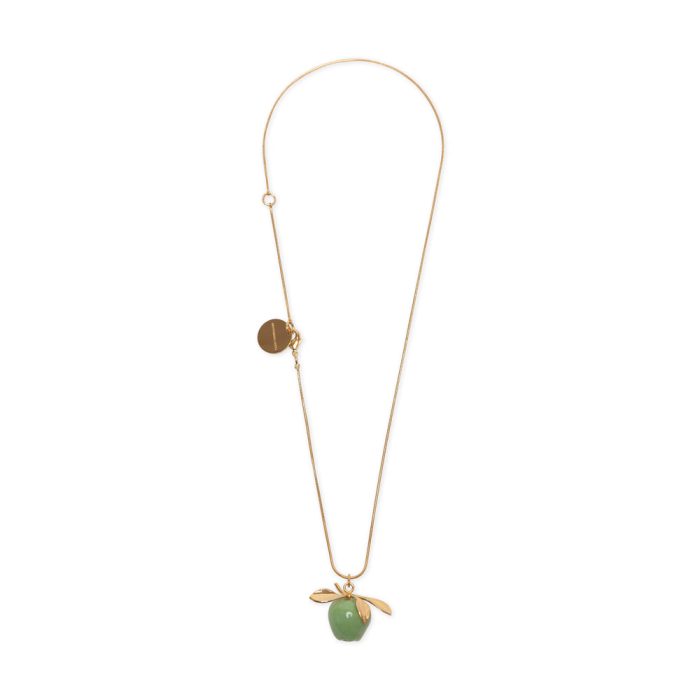 Andrés Gallardo Green Apple Stem Gold-Plated Necklace