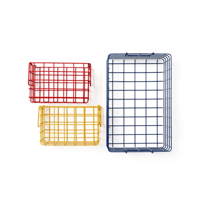 Colorful Wire Storage Baskets – Set of 3