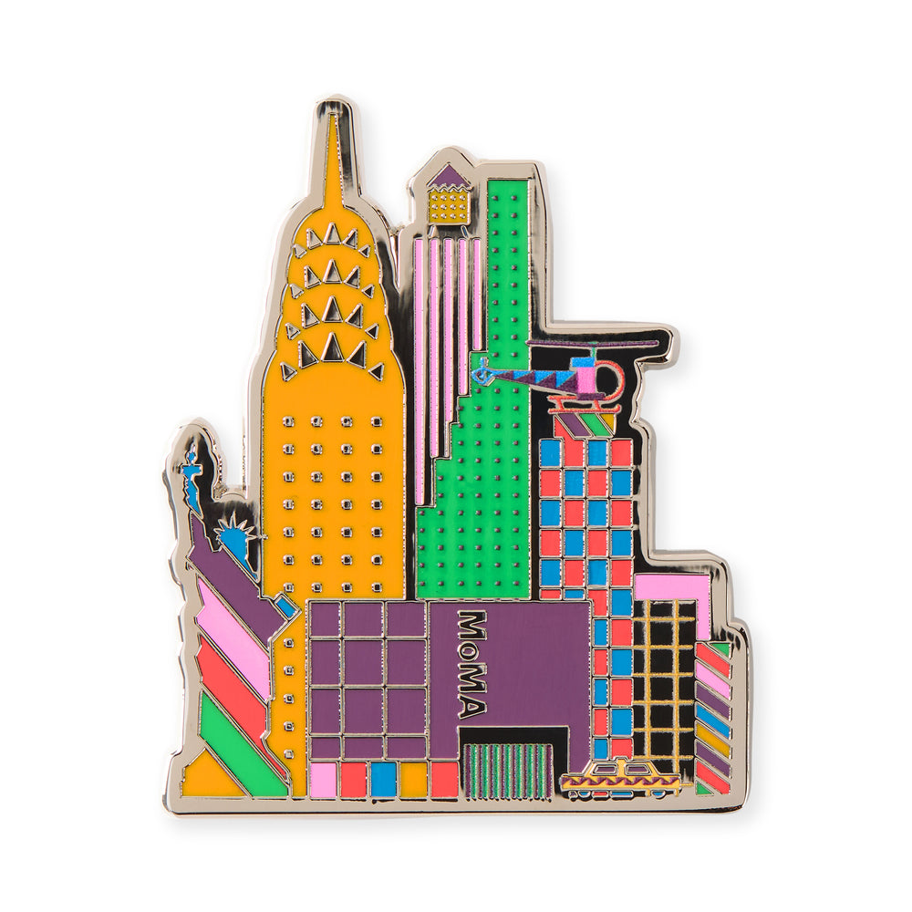 MoMA Pattern Skyline Enamel Pin