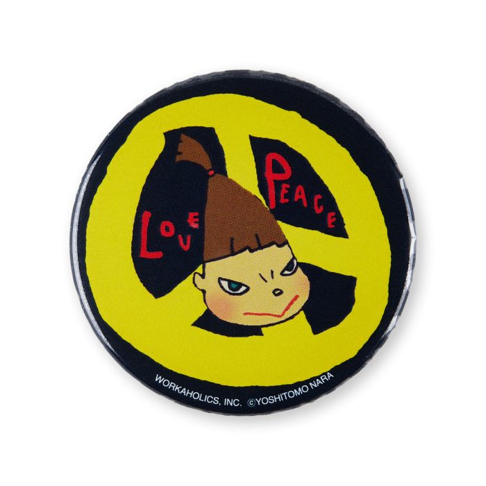 Yoshitomo Nara Metal Button Badge – Love Peace