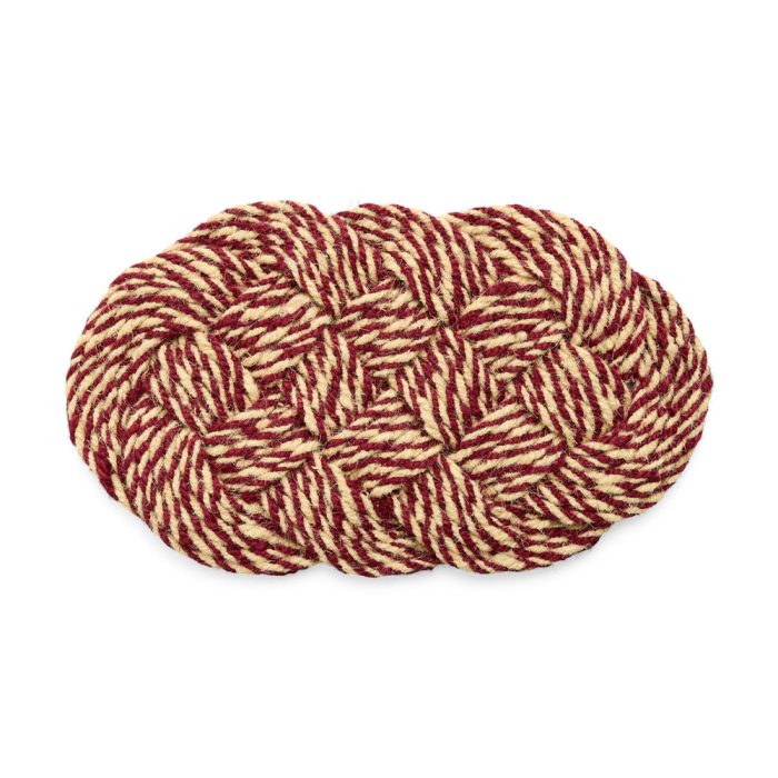 HAY Coco Swirl Doormat – Bordeaux/ Off White