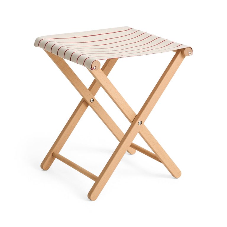 HAY Outdoor Market by Jasper Morrison Shop Folding Stool – Beige/ Red