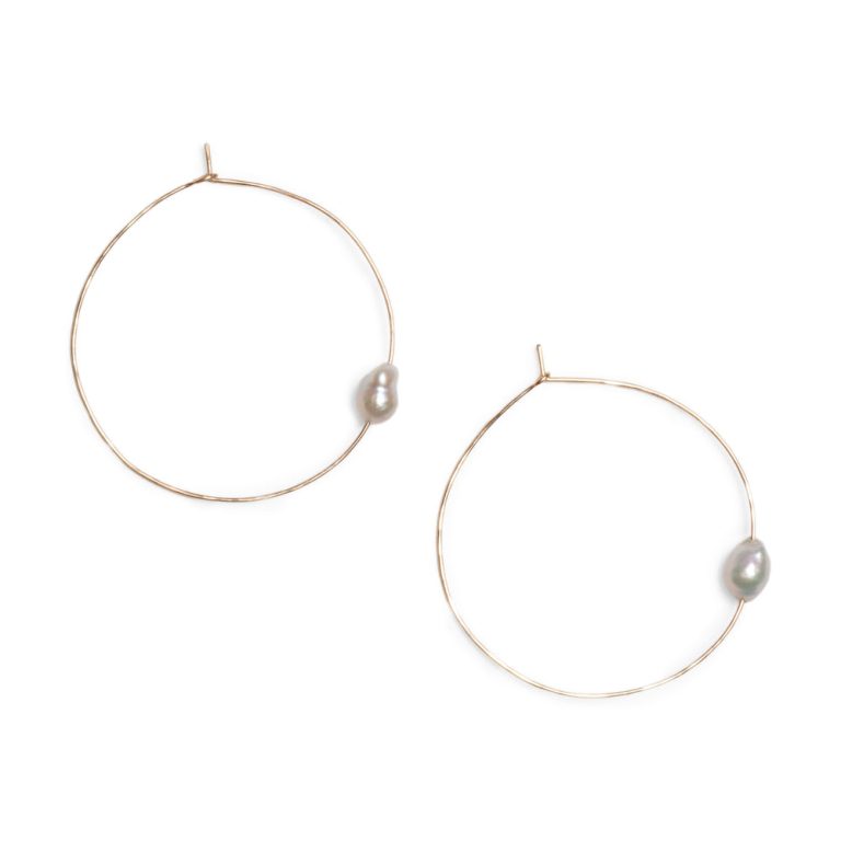 Mary MacGill Baroque Pearl Hoop Earrings