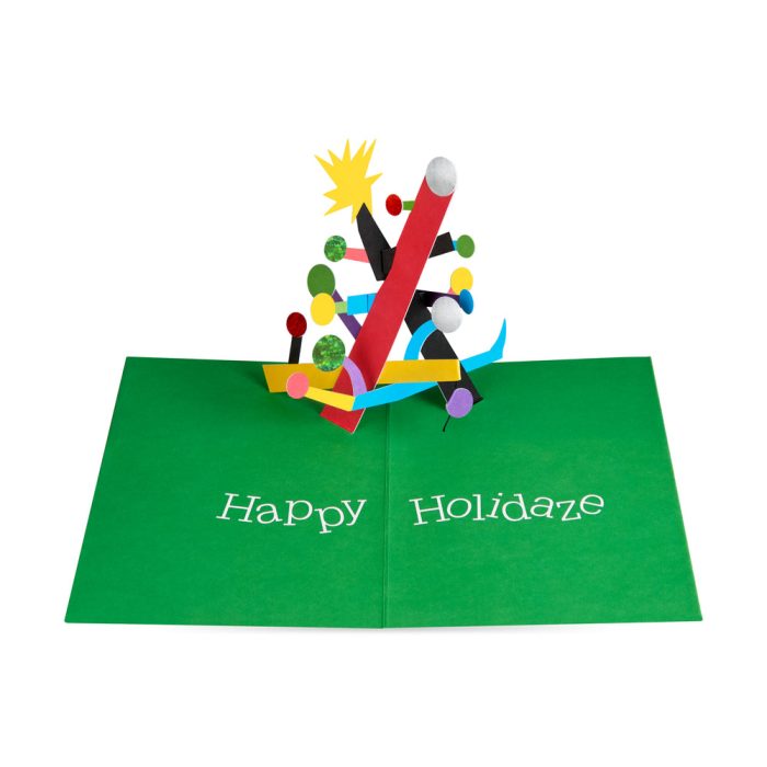 Bohemian Christmas Tree Holiday Pop-Up Cards – Set of 8