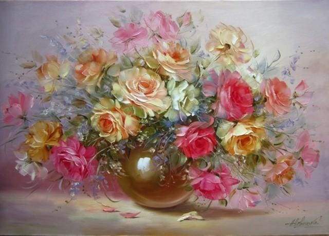 Romantic flowers in a Vase