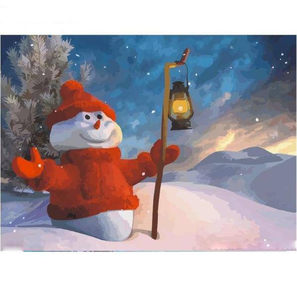 Snowman With Light
